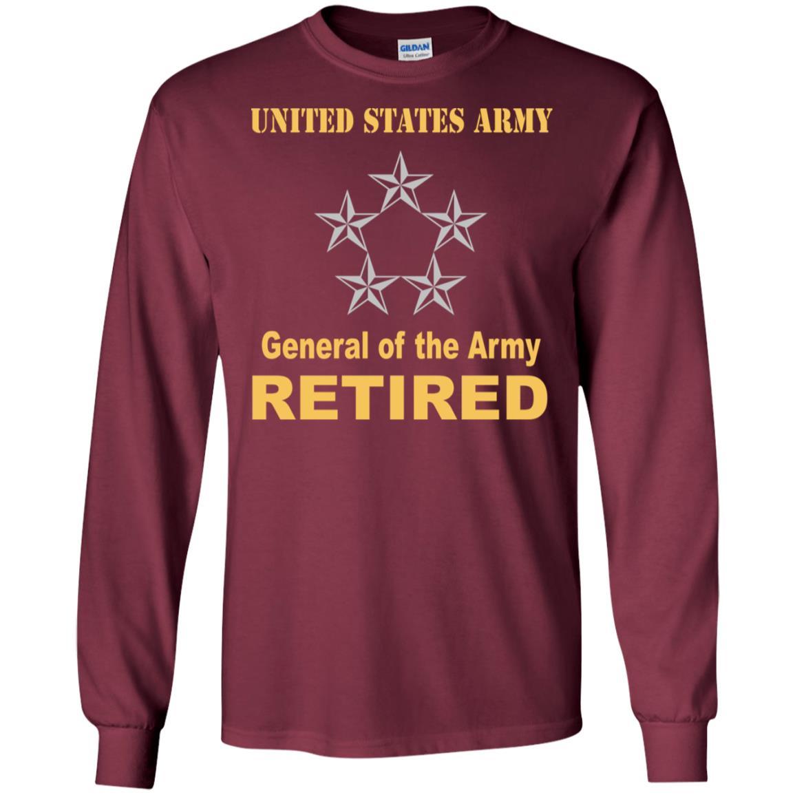 US Army O-10 General of the Army O10 GA General Officer Retired Men T Shirt On Front-TShirt-Army-Veterans Nation