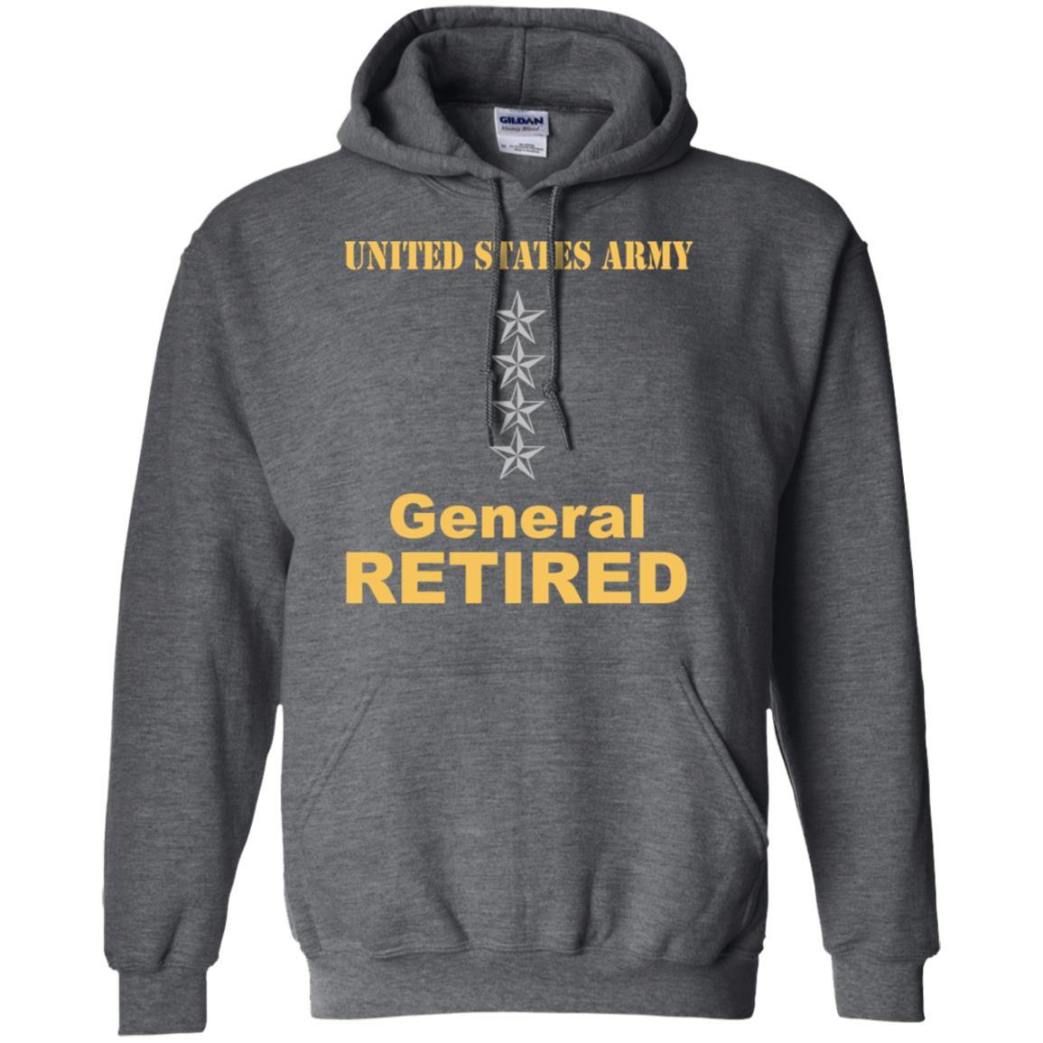 US Army O-10 General O10 GEN General Officer Retired Men T Shirt On Front-TShirt-Army-Veterans Nation