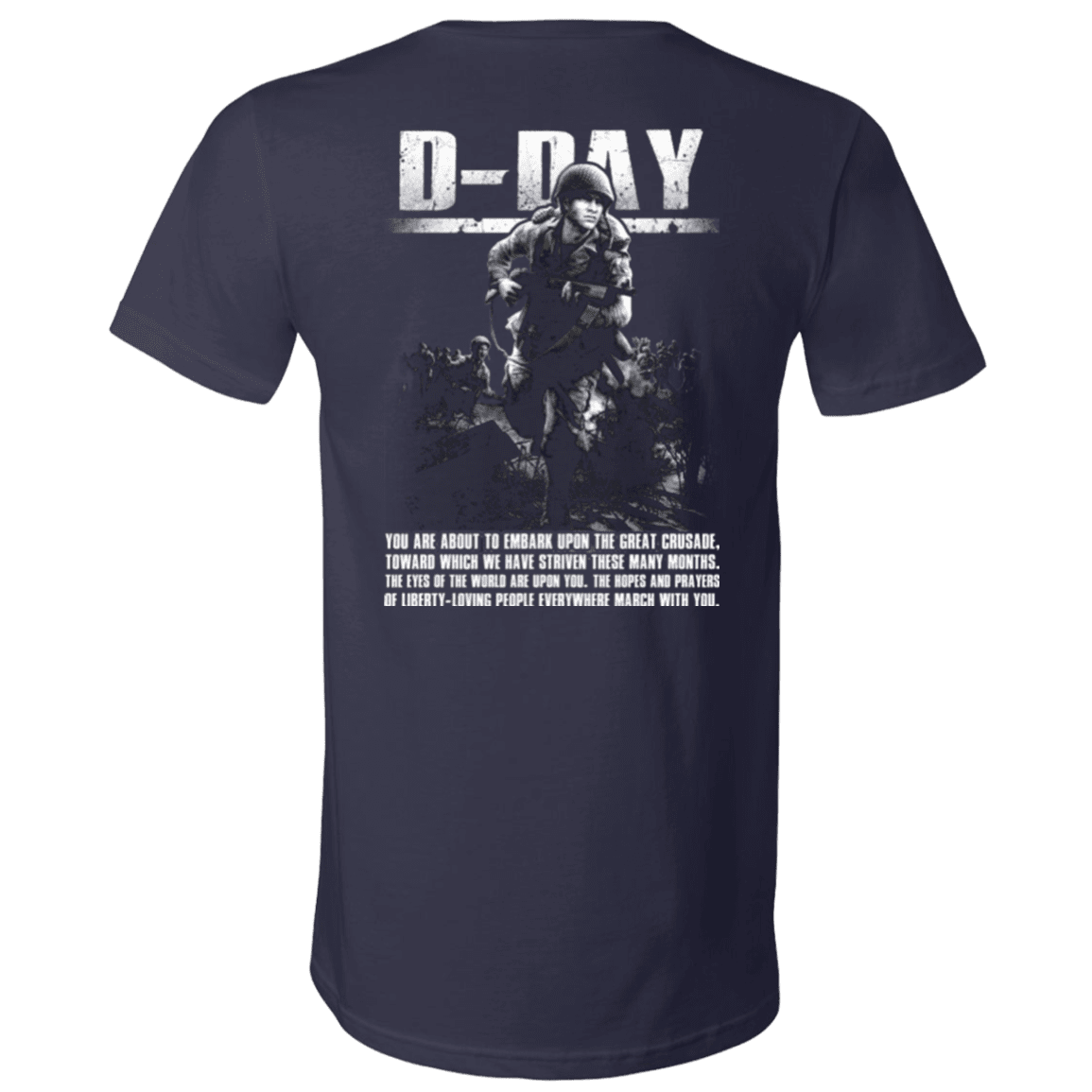 Military T-Shirt "Veteran - D Day WW2" - Men Back-TShirt-General-Veterans Nation