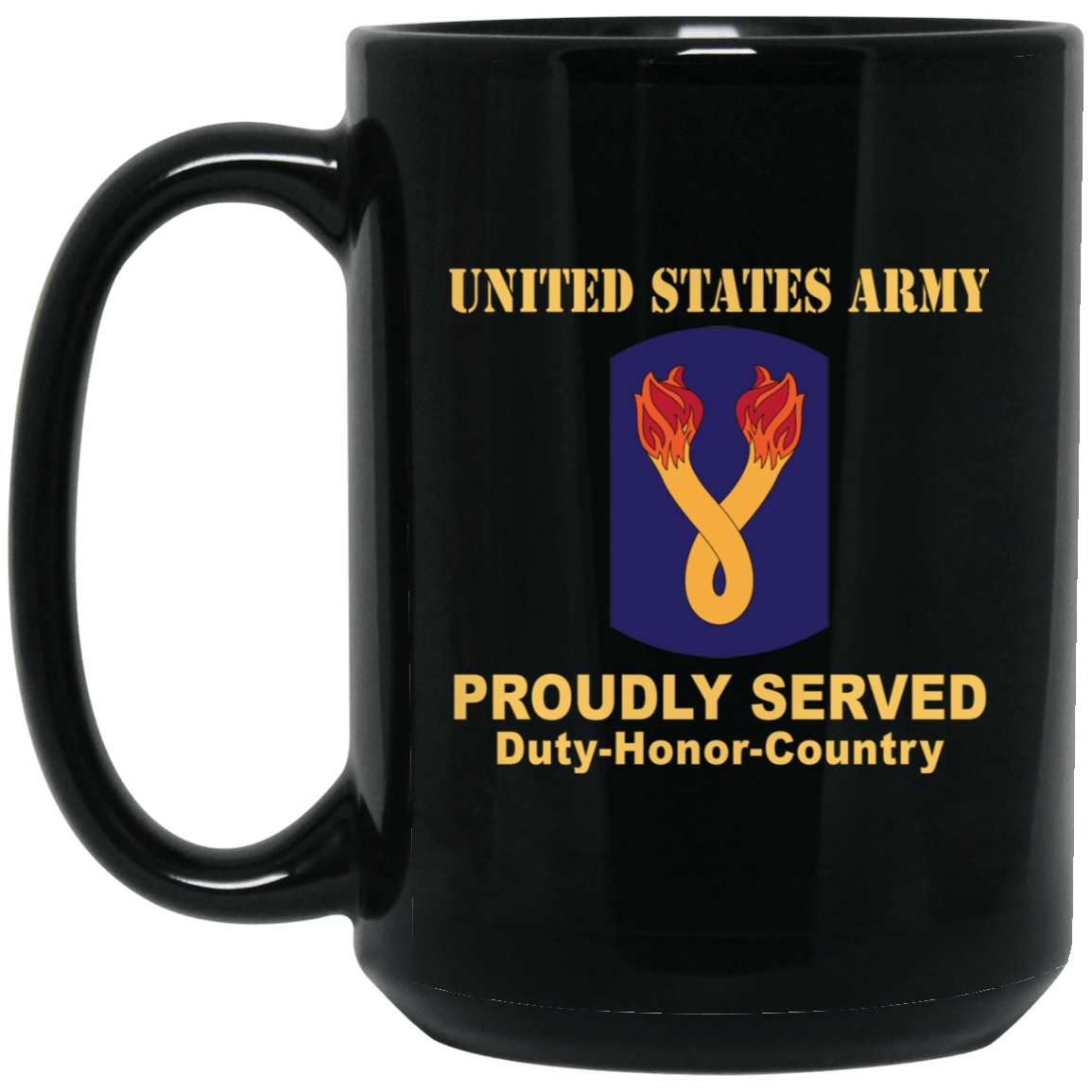 US ARMY 196TH INFANTRY BRIGADE- 11 oz - 15 oz Black Mug-Mug-Army-CSIB-Veterans Nation