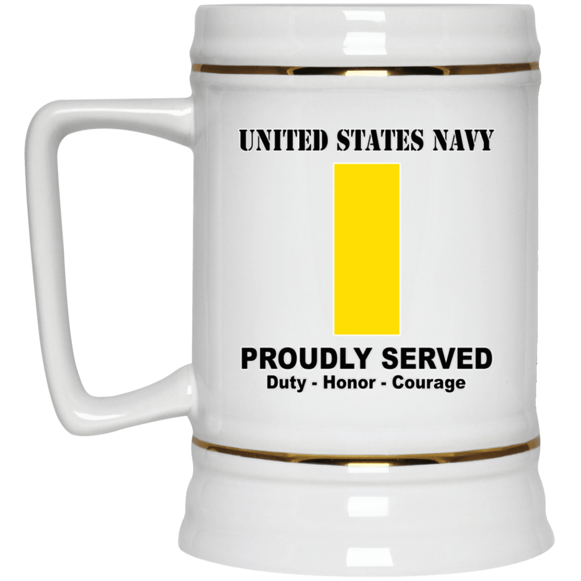 US Navy O-1 Ensign O1 ENS Junior Officer Ranks T shirt White Coffee Mug - Stainless Travel Mug-Mug-Navy-Officer-Veterans Nation