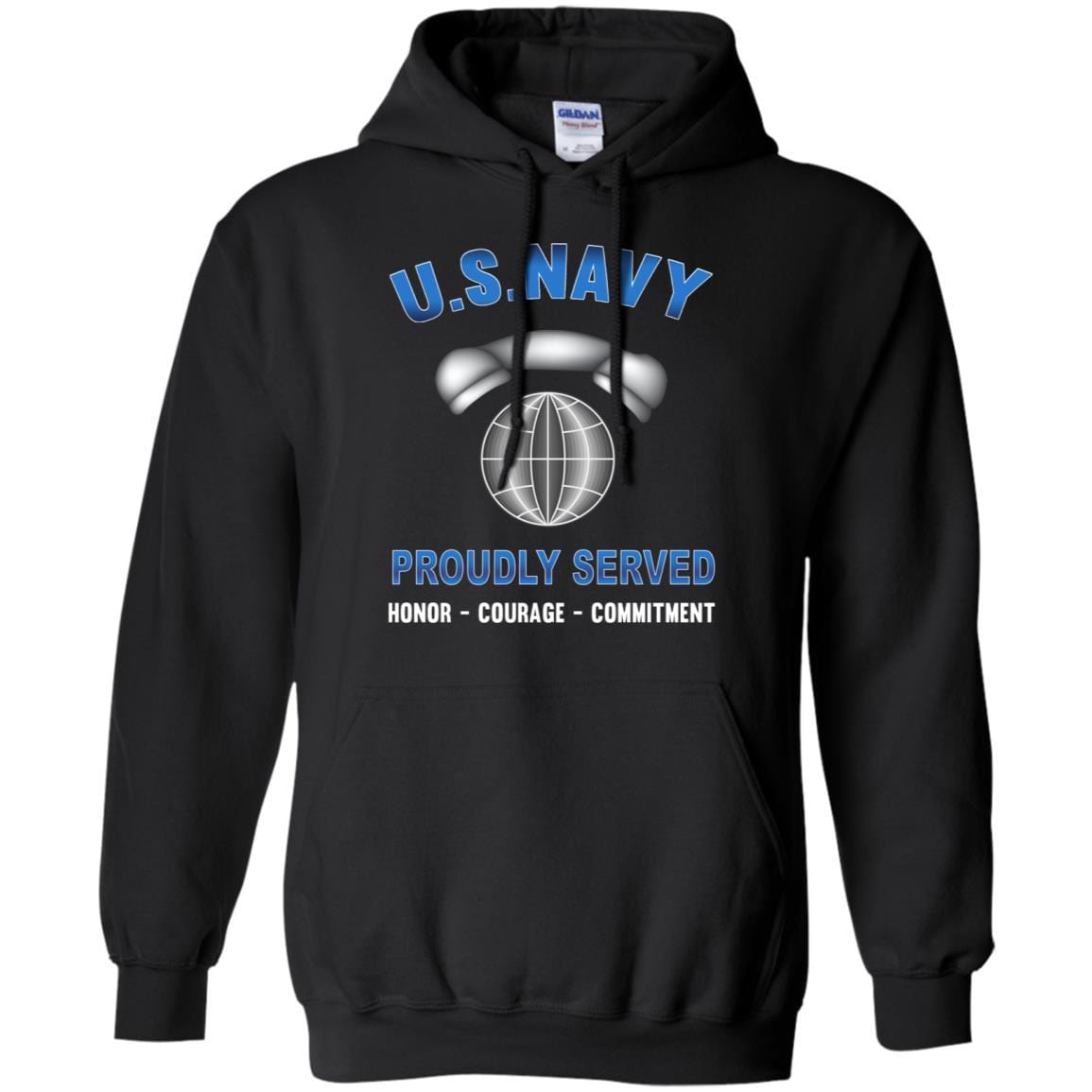 Navy Interior Communications Electrician Navy IC - Proudly Served T-Shirt For Men On Front-TShirt-Navy-Veterans Nation