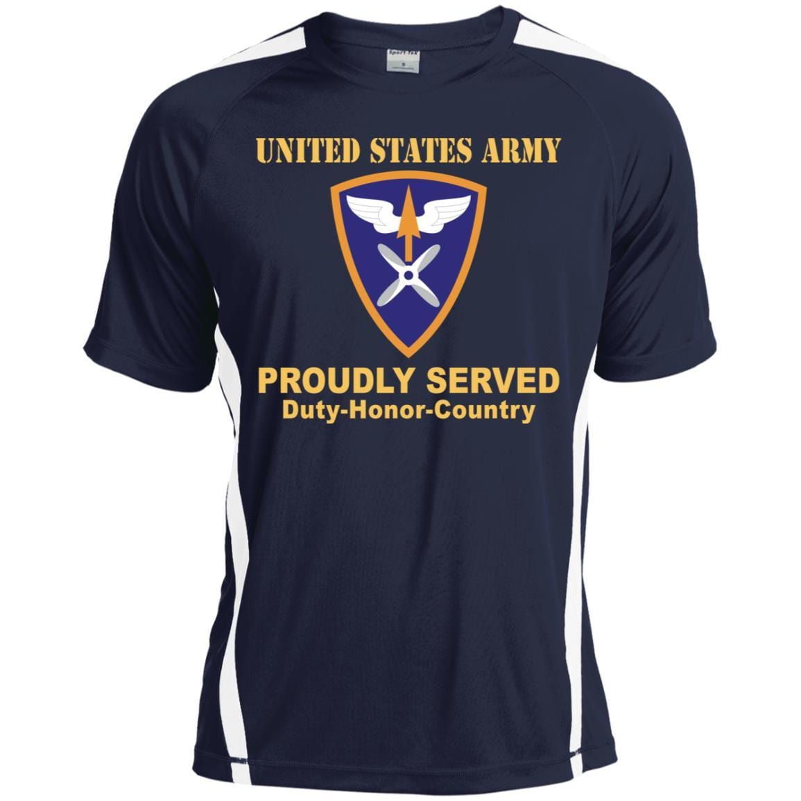 US ARMY 110TH AVIATION BRIGADE- Proudly Served T-Shirt On Front For Men-TShirt-Army-Veterans Nation