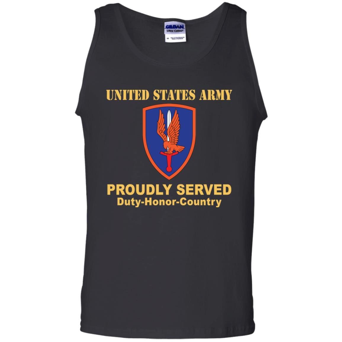 US ARMY 1ST AVIATION BRIGADE- Proudly Served T-Shirt On Front For Men-TShirt-Army-Veterans Nation