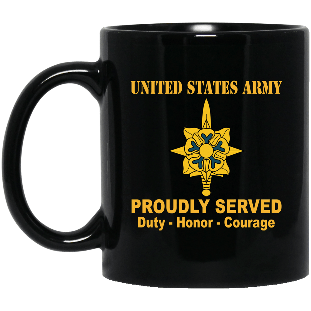 US Army Military Intelligence Branch Black Mug 11 oz - 15 oz-Mug-Army-Branch-Veterans Nation