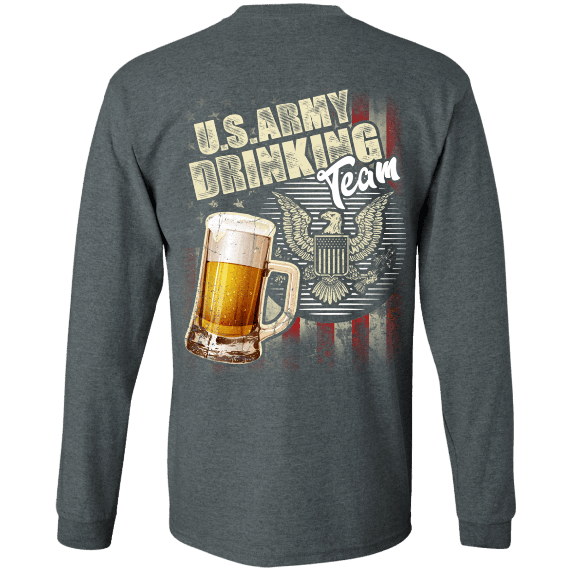 US Army Drinking Bear Team Back T Shirts-TShirt-Army-Veterans Nation