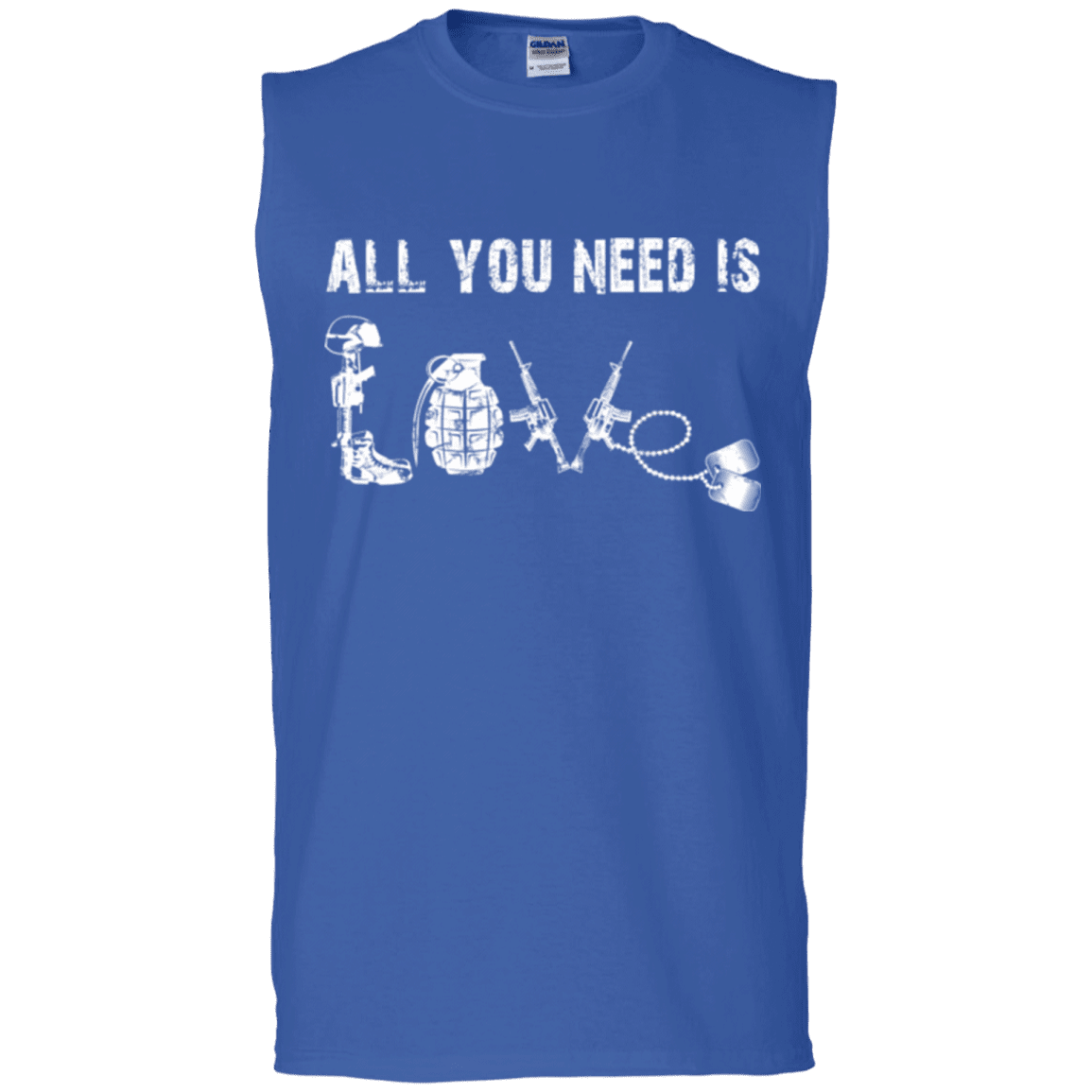 Military T-Shirt "All You Need is Love"-TShirt-General-Veterans Nation