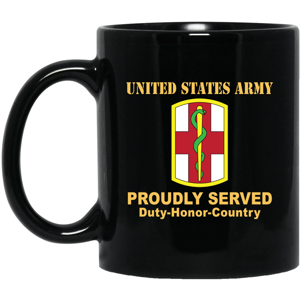 US ARMY 1ST MEDICAL BRIGADE- 11 oz - 15 oz Black Mug-Mug-Army-CSIB-Veterans Nation