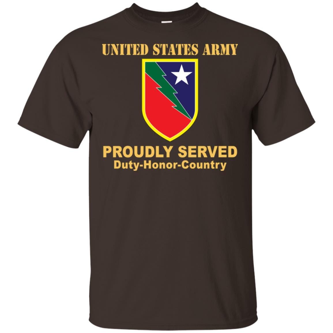 US ARMY 136TH MANEUVER ENHANCEMENT BRIGADE- Proudly Served T-Shirt On Front For Men-TShirt-Army-Veterans Nation