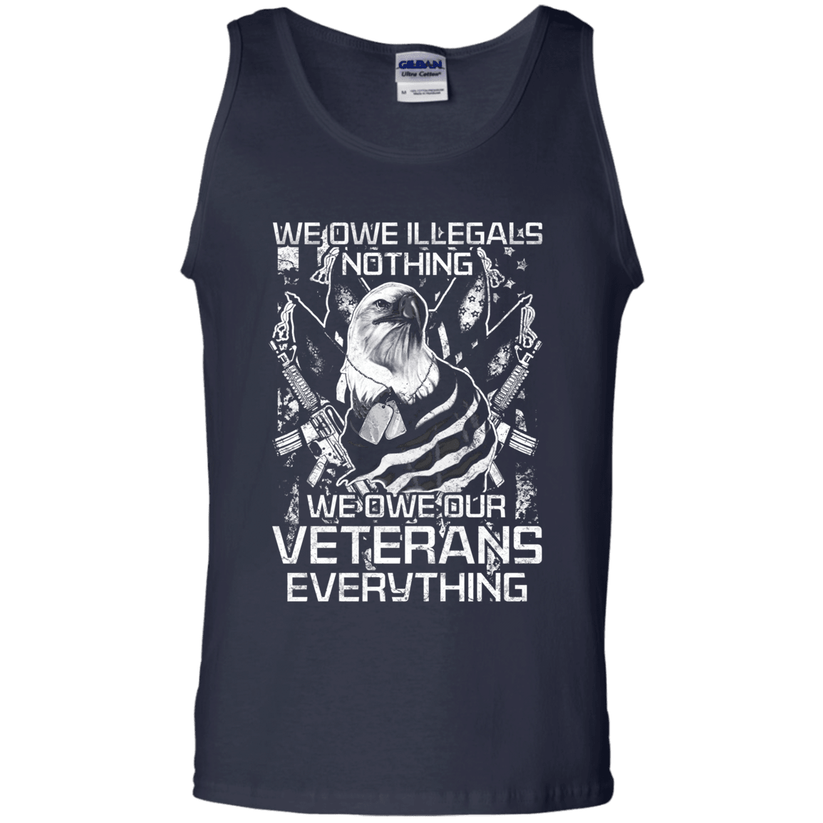 Military T-Shirt "We Owe Our Veterans Everything Men" Front-TShirt-General-Veterans Nation