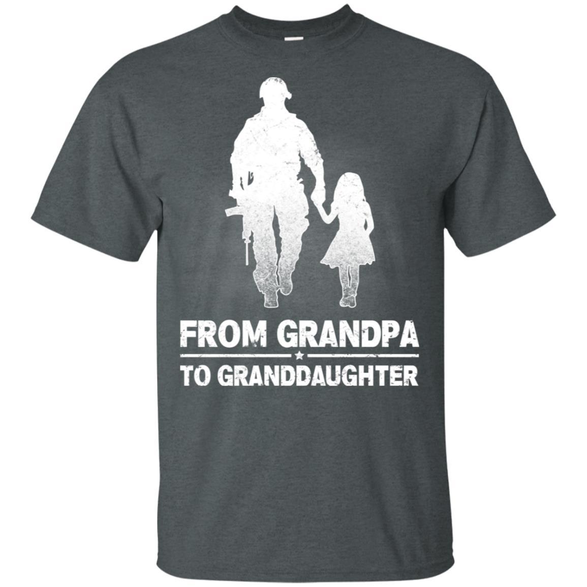 Military T-Shirt "From Grandpa to granddaughter On" Front-TShirt-General-Veterans Nation
