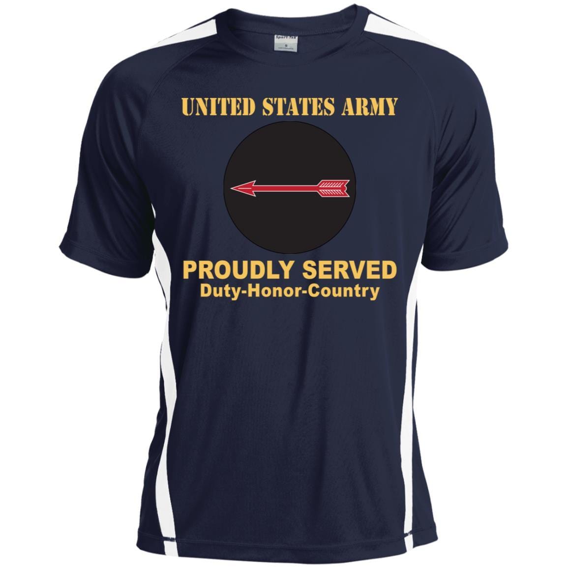 US ARMY CSIB ASYMMETRIC WARFARE GROUP- Proudly Served T-Shirt On Front For Men-TShirt-Army-Veterans Nation