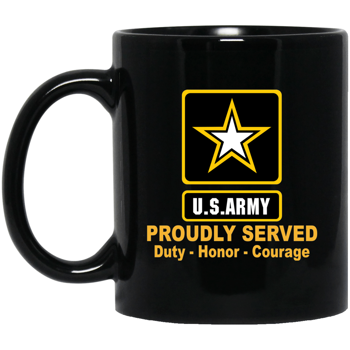 US Army Logo Black Mug Black Mug 11 oz - 15 oz-Mug-Army-Logo-Veterans Nation