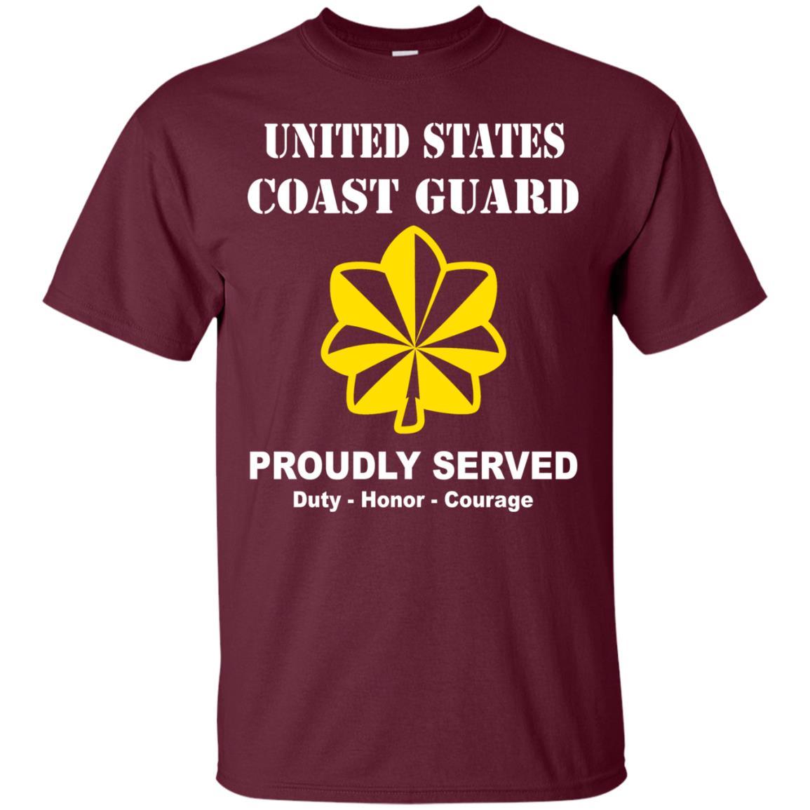 US Coast Guard O-4 Lieutenant Commander O4 LCDR Junior Officer Men Front USCG T Shirt-TShirt-USCG-Veterans Nation