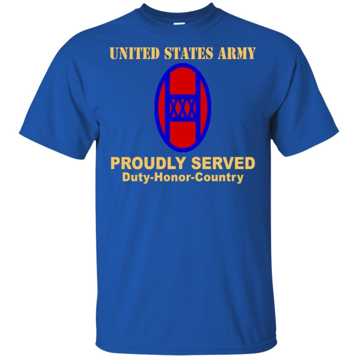 US ARMY 30TH ARMORED BRIGADE COMBAT TEAM - Proudly Served T-Shirt On Front For Men-TShirt-Army-Veterans Nation