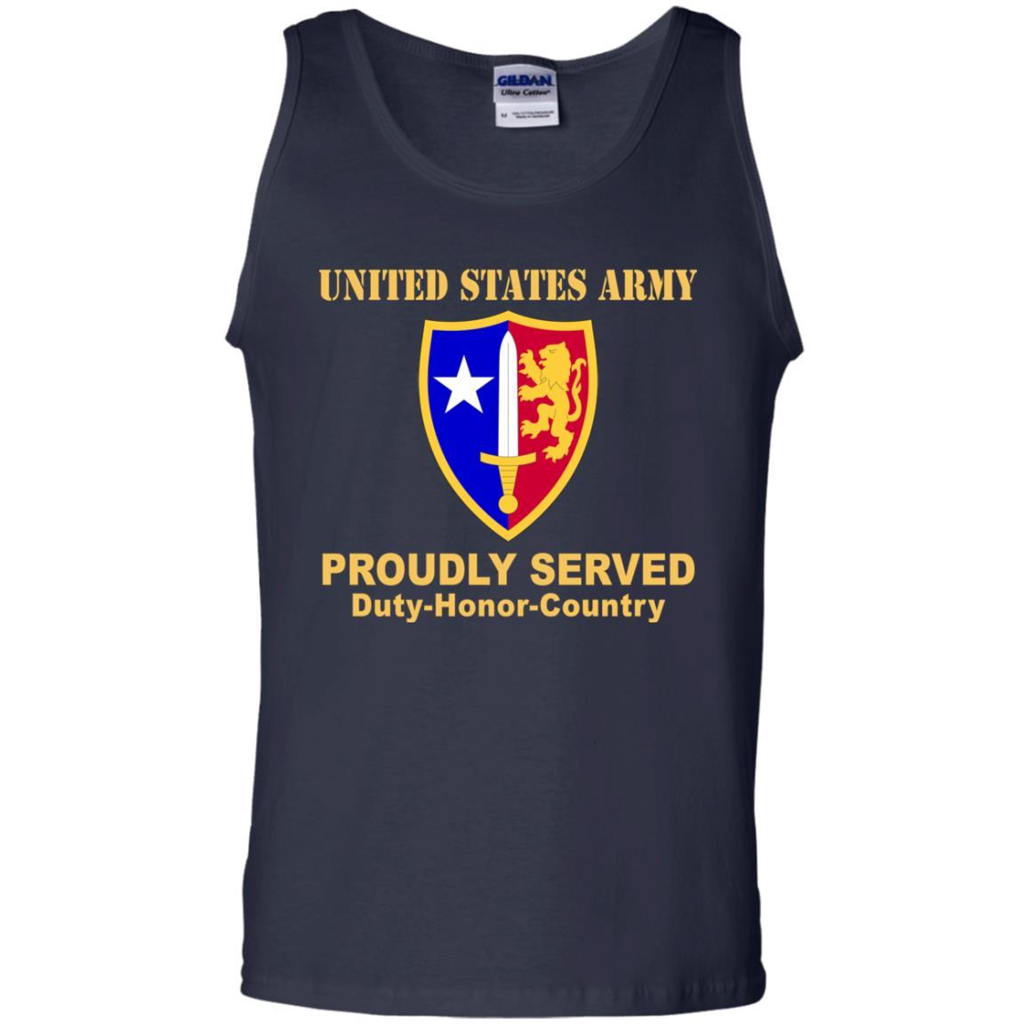 US ARMY USA NORTH ATLANTIC TREATY ORGANIZATION (NATO)- Proudly Served T-Shirt On Front For Men-TShirt-Army-Veterans Nation