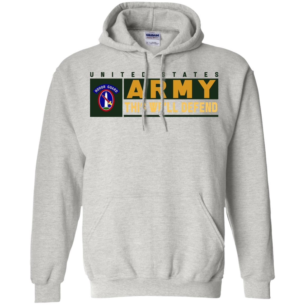 US Army 3RD INFANTRY REGIMENT, MILITARY DISTRICT OF WASHINGTON WITH HONOR GUARD TAB- This We'll Defend T-Shirt On Front For Men-TShirt-Army-Veterans Nation