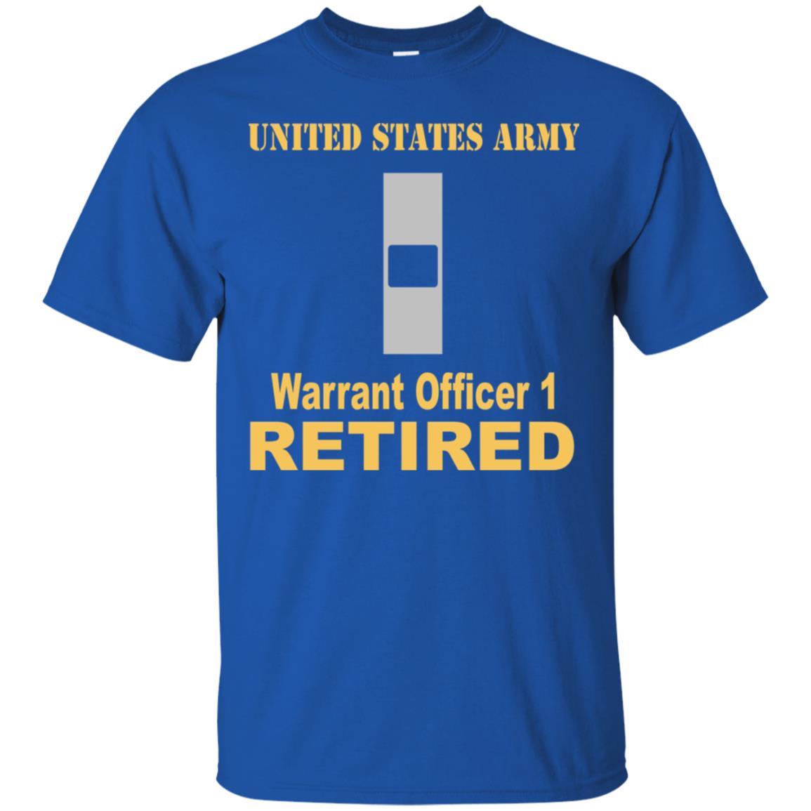 US Army W-1 Warrant Officer 1 W1 WO1 Warrant Officer Retired Men T Shirt On Front-TShirt-Army-Veterans Nation