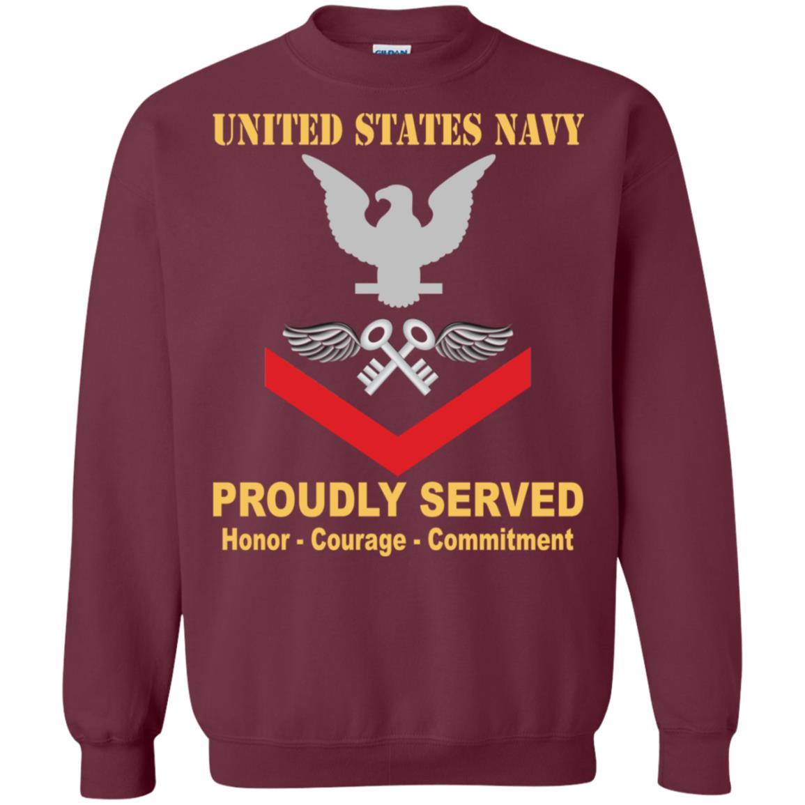 Navy Aviation Storekeeper Navy AK E-4 Rating Badges Proudly Served T-Shirt For Men On Front-TShirt-Navy-Veterans Nation