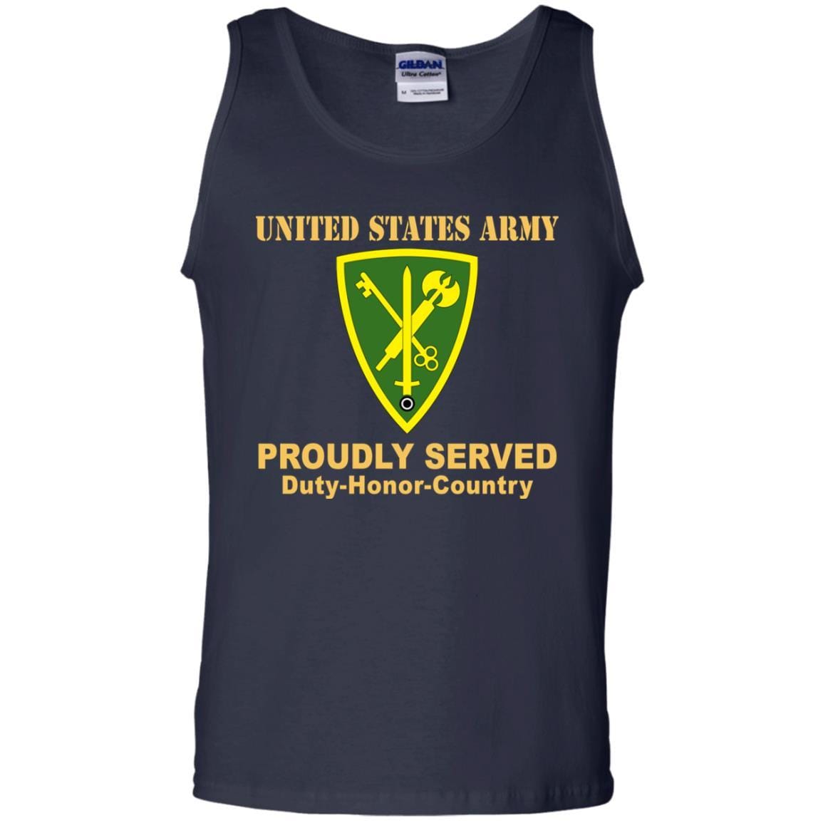 US ARMY 42ND MILITARY POLICE BRIGADE- Proudly Served T-Shirt On Front For Men-TShirt-Army-Veterans Nation