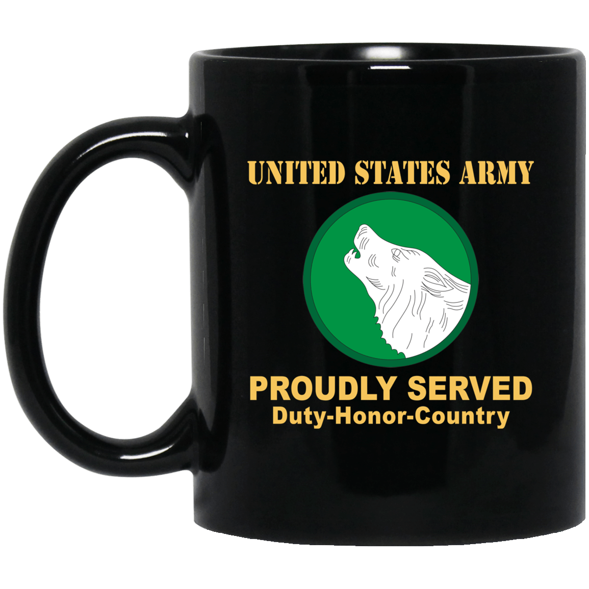US ARMY 104 TRAINING DIVISION- 11 oz - 15 oz Black Mug-Mug-Army-CSIB-Veterans Nation