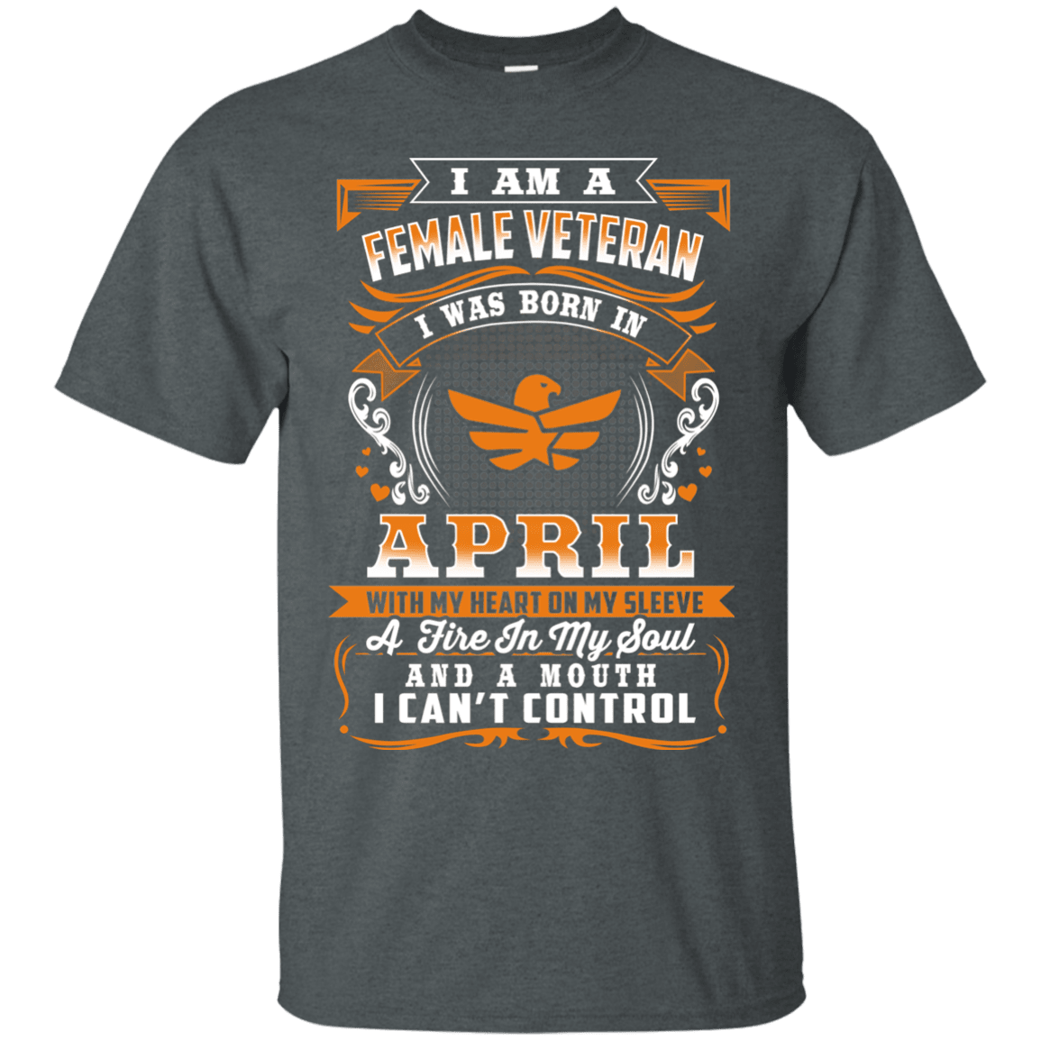 Military T-Shirt "FEMALE VETERAN BORN IN APRIL"-TShirt-General-Veterans Nation