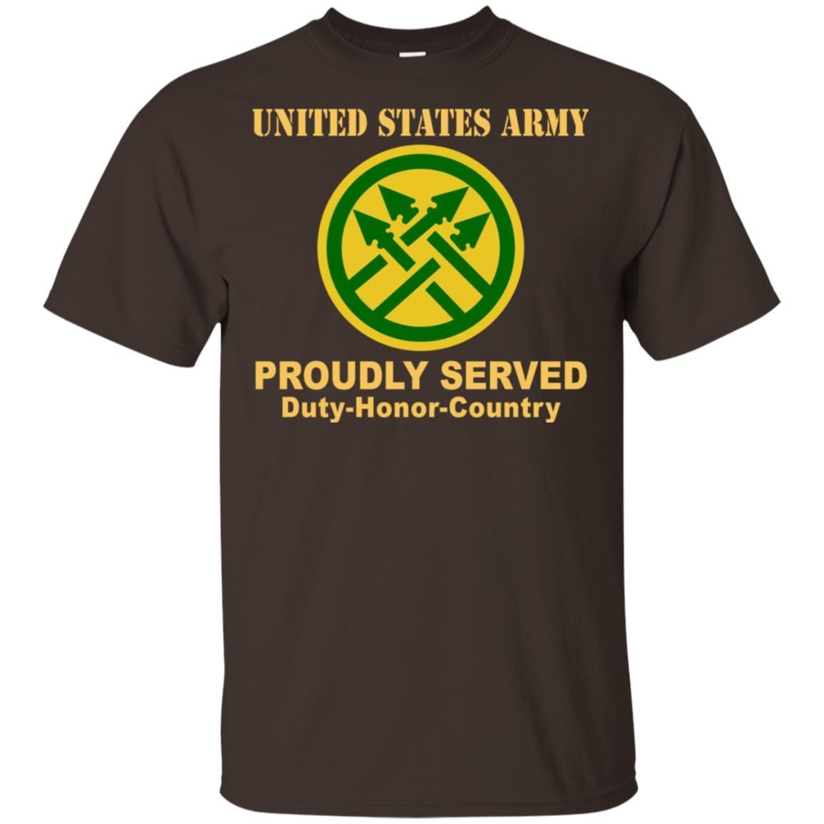 US ARMY 220TH MILITARY POLICE BRIGADE- Proudly Served T-Shirt On Front For Men-TShirt-Army-Veterans Nation