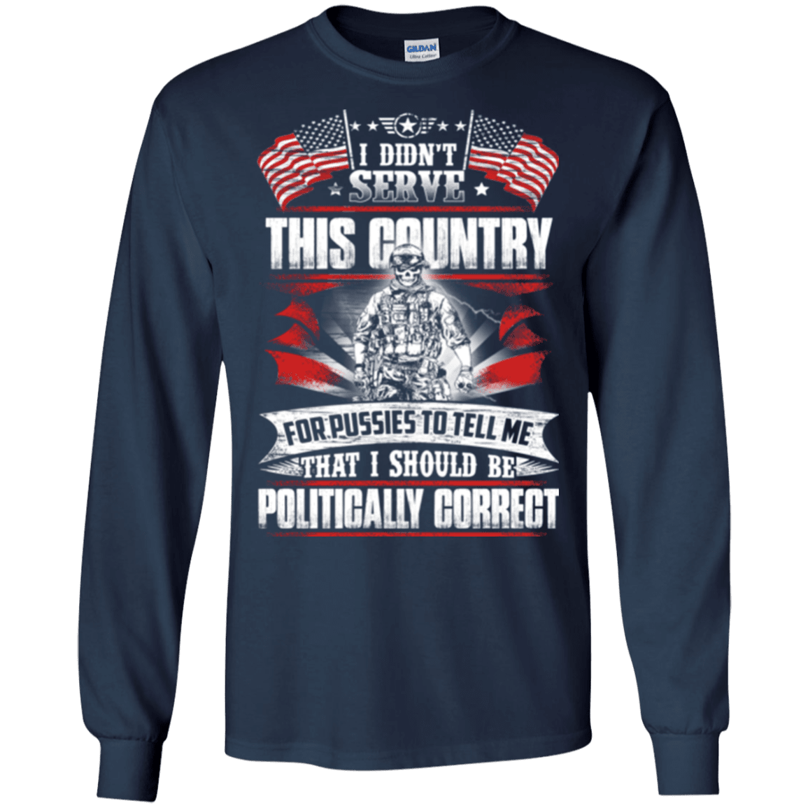 Military T-Shirt "I DIDN'T SERVE THIS COUNTRY"-TShirt-General-Veterans Nation