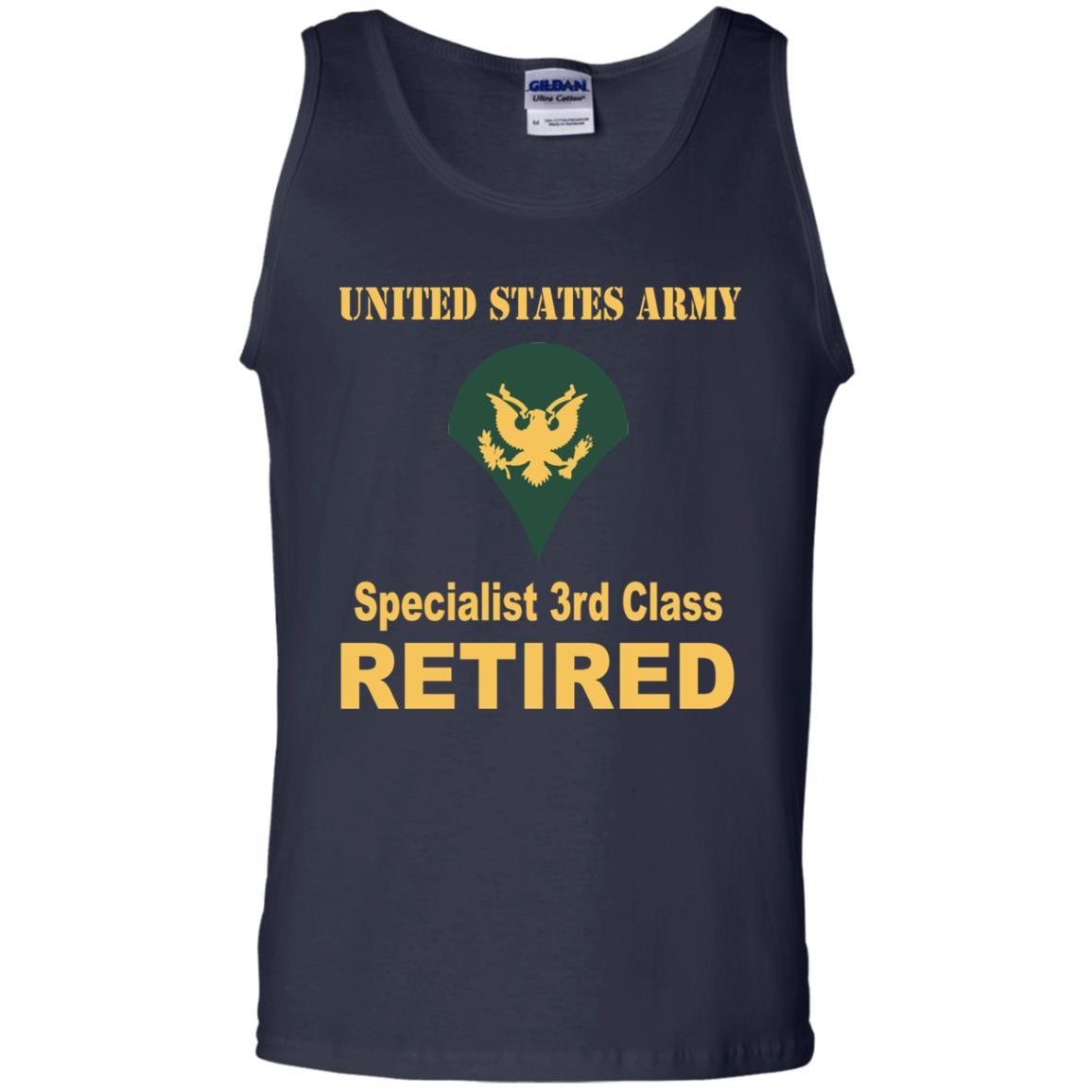 US Army E-4 SPC E4 Specialist Specialist 3rd Class Reired Men T Shirt On Front-TShirt-Army-Veterans Nation