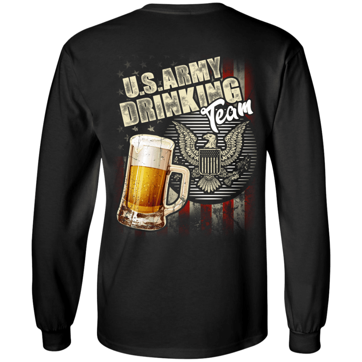 US Army Drinking Bear Team Back T Shirts-TShirt-Army-Veterans Nation