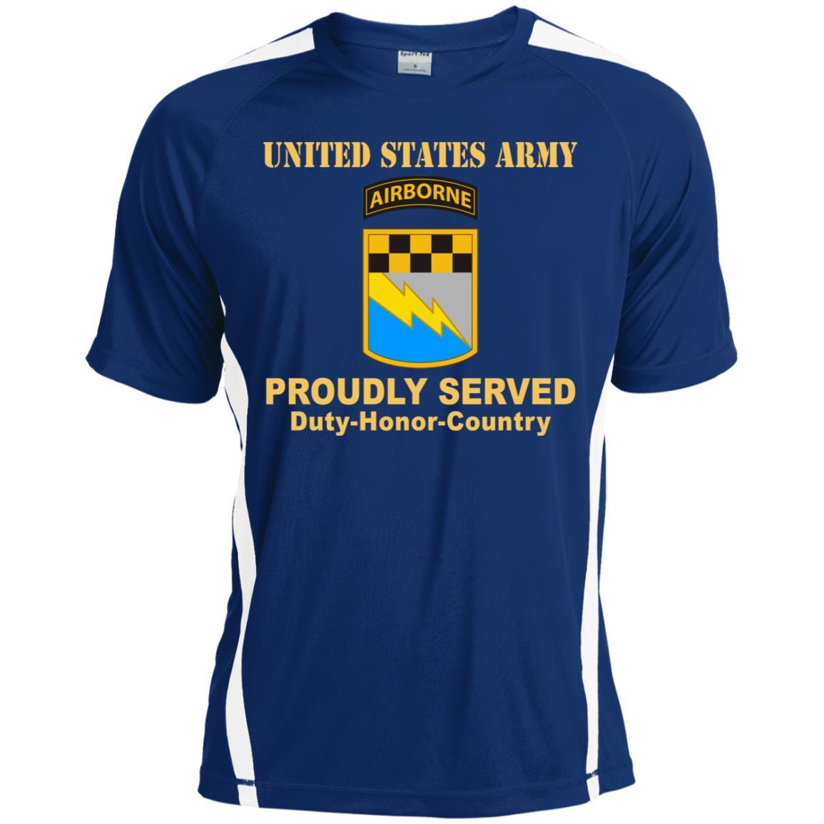 US ARMY 525TH MILITARY INTELLIGENCE BRIGADE W- AIRBORNE TAB- Proudly Served T-Shirt On Front For Men-TShirt-Army-Veterans Nation