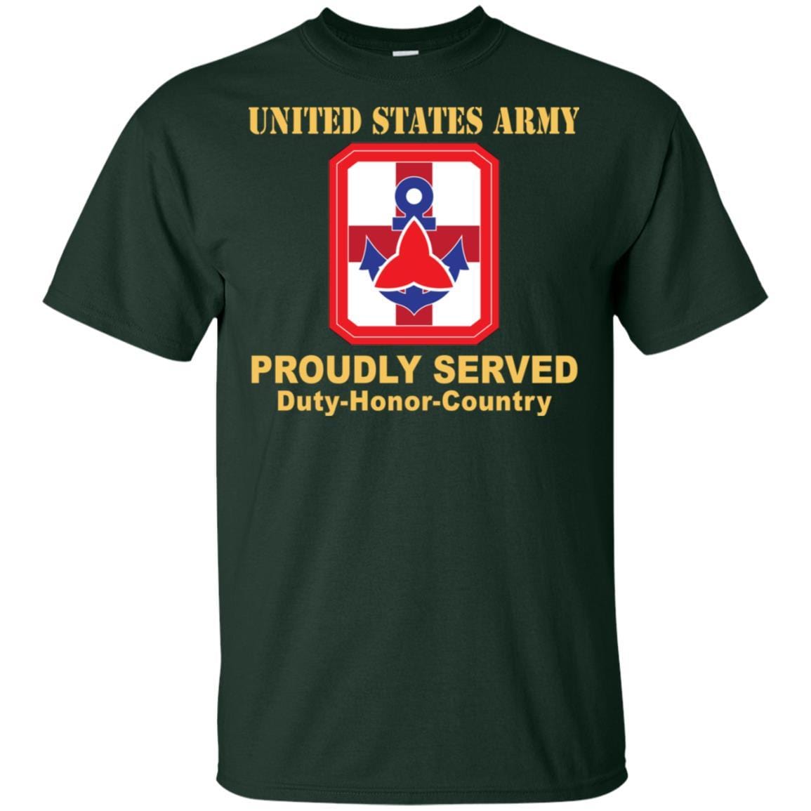 US ARMY 307TH MEDICAL BRIGADE- Proudly Served T-Shirt On Front For Men-TShirt-Army-Veterans Nation