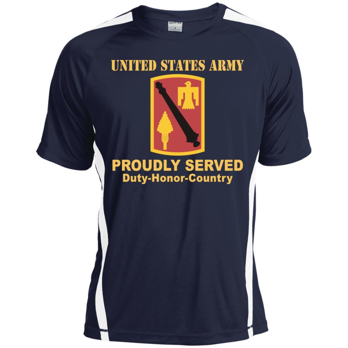 US ARMY 45 FIRES BRIGADE- Proudly Served T-Shirt On Front For Men-TShirt-Army-Veterans Nation