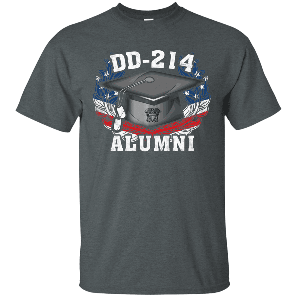 DD 214 Alumni Navy Veteran Men Front T Shirts-TShirt-Navy-Veterans Nation