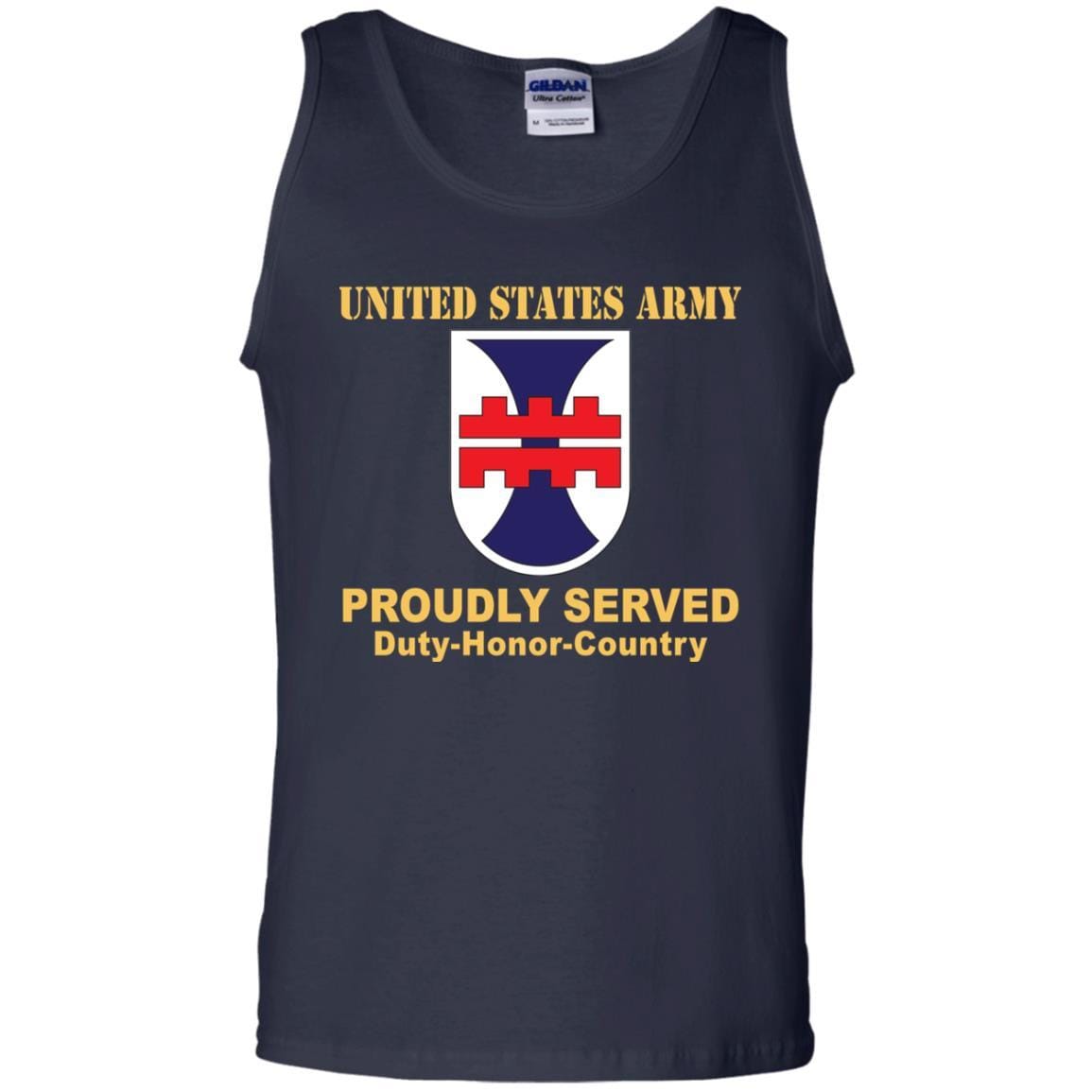 US ARMY 412TH ENGINEER COMMAND- Proudly Served T-Shirt On Front For Men-TShirt-Army-Veterans Nation