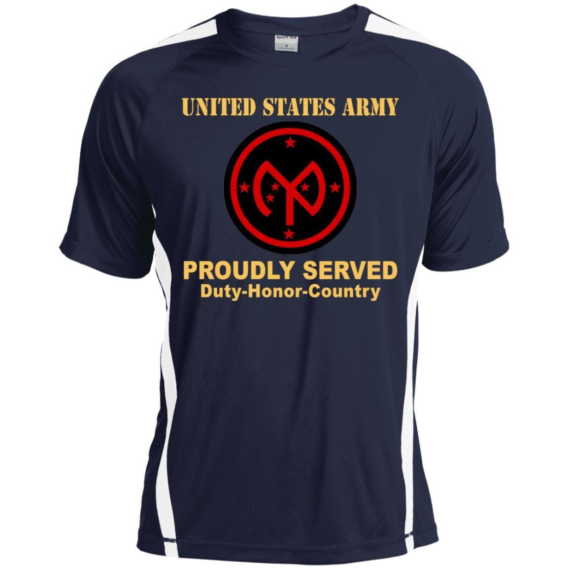 US ARMY 27TH INFANTRY BRIGADE COMBAT TEAM- Proudly Served T-Shirt On Front For Men-TShirt-Army-Veterans Nation