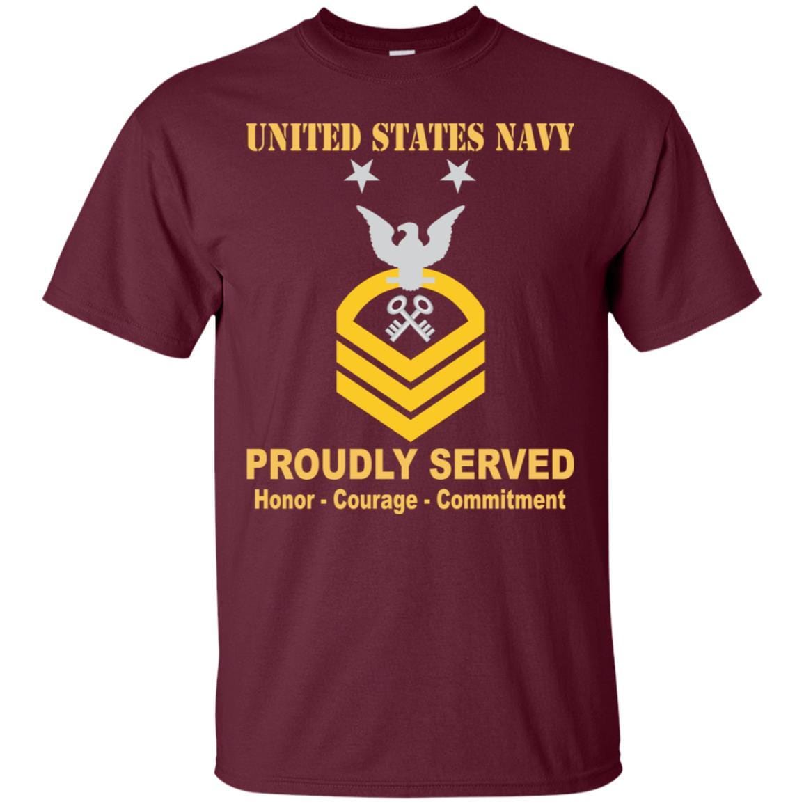 Navy Storekeeper Navy SK E-9 Rating Badges Proudly Served T-Shirt For Men On Front-TShirt-Navy-Veterans Nation