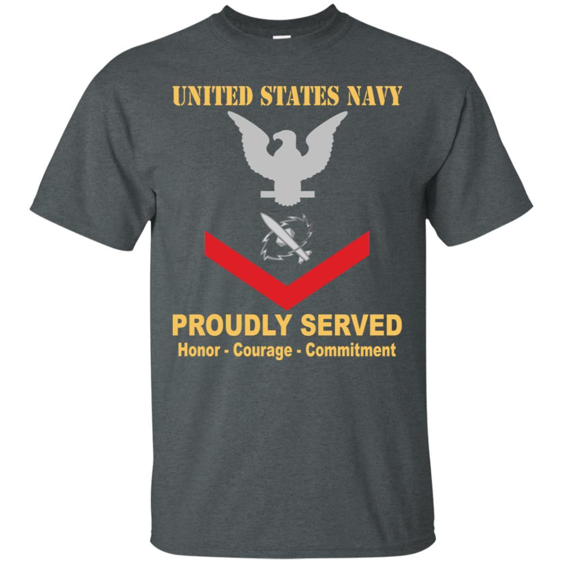 Navy Missile Technician Navy MT E-4 Rating Badges Proudly Served T-Shirt For Men On Front-TShirt-Navy-Veterans Nation
