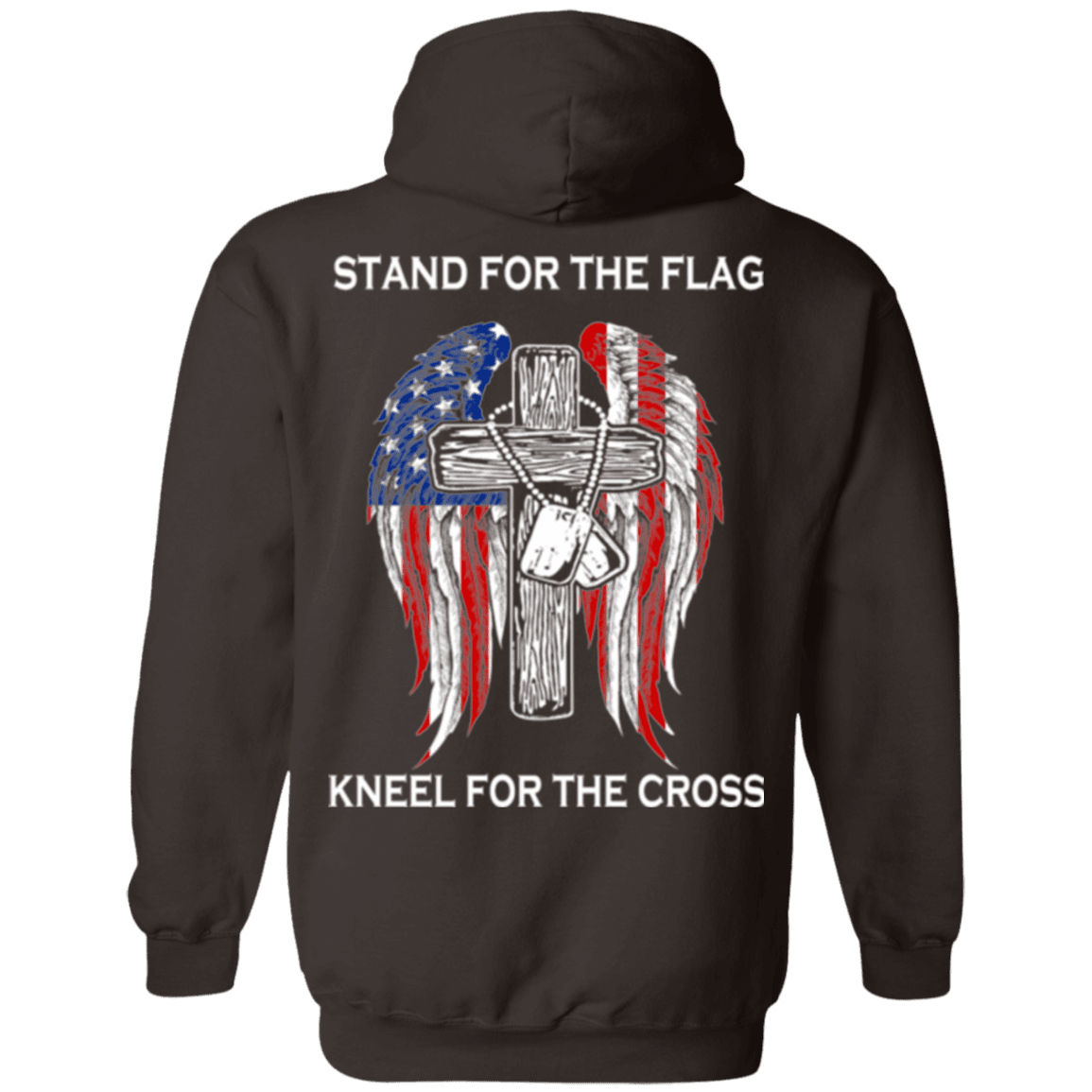 Military T-Shirt "Veteran - Stand For The Flag Kneel For The Cross"-TShirt-General-Veterans Nation