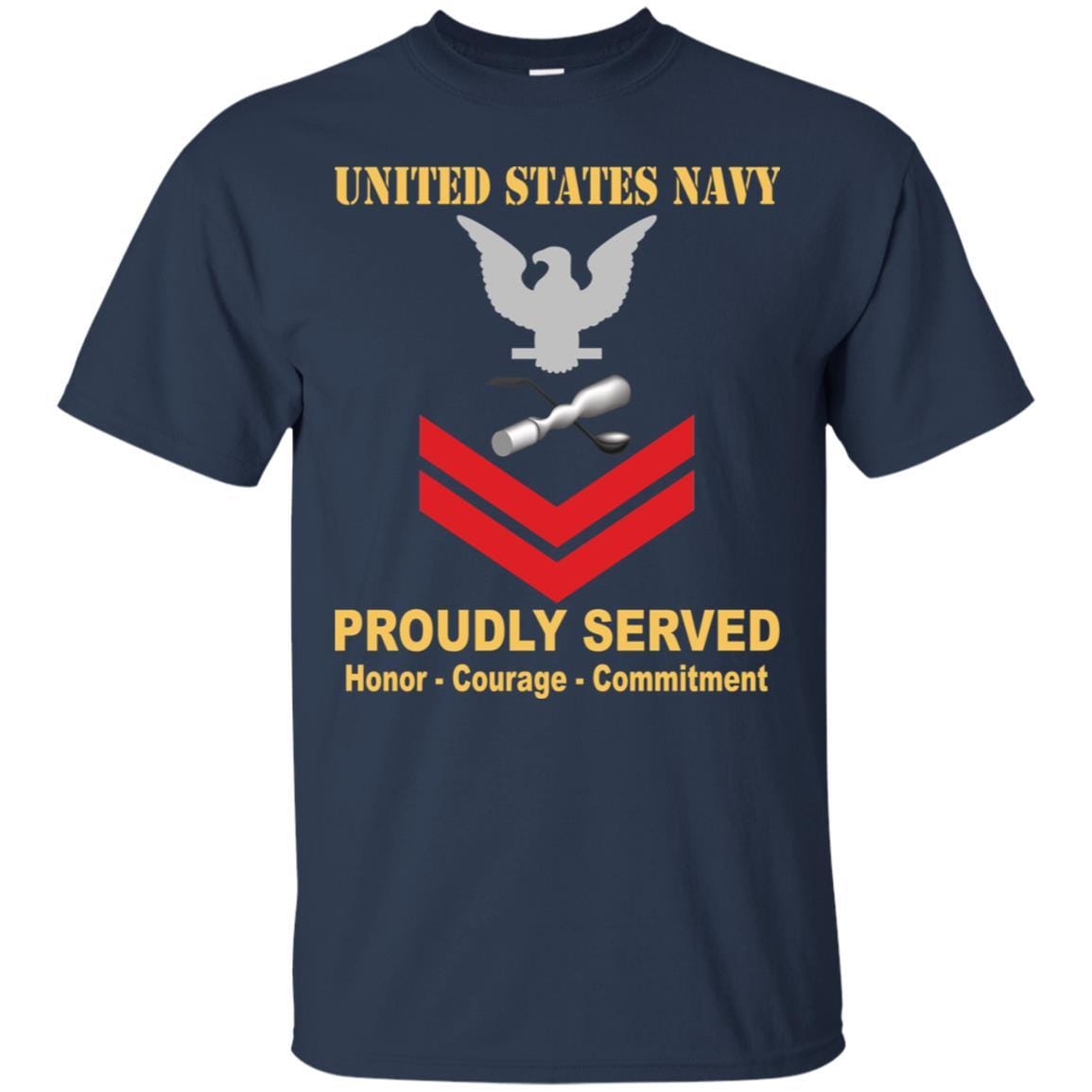 Navy Molder Navy ML E-5 Rating Badges Proudly Served T-Shirt For Men On Front-TShirt-Navy-Veterans Nation