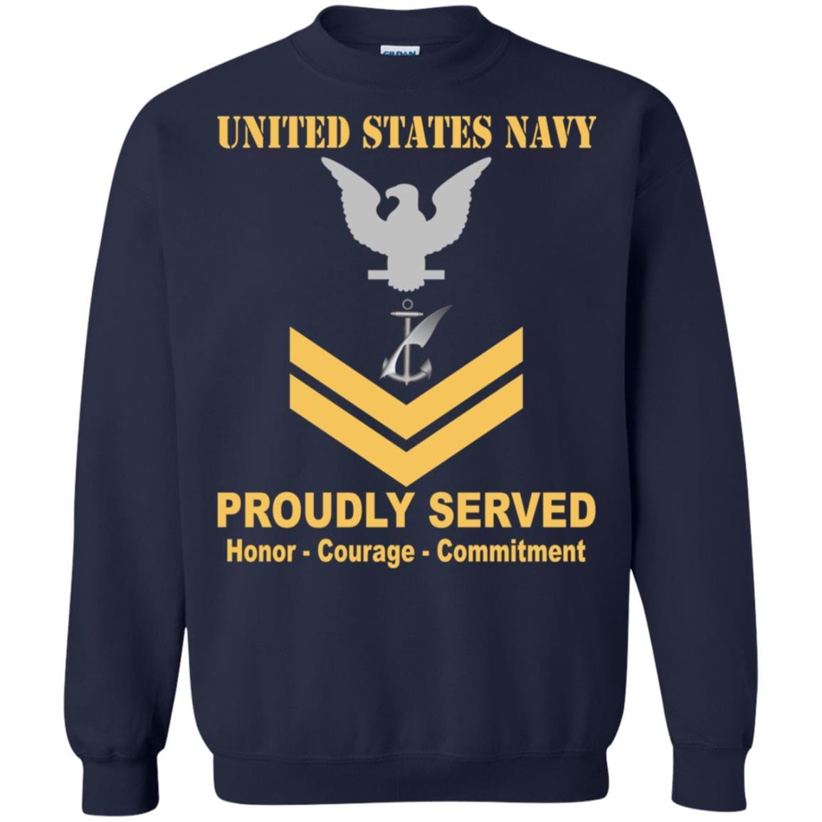 Navy Counselor Navy NC E-5 Rating Badges Proudly Served T-Shirt For Men On Front-TShirt-Navy-Veterans Nation