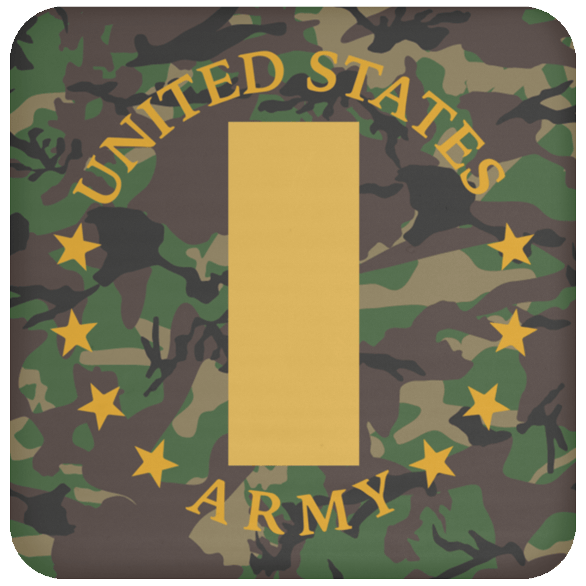 US Army O-1 Second Lieutenant O1 2LT Commissioned Officer Coaster-Coaster-Army-Ranks-Veterans Nation