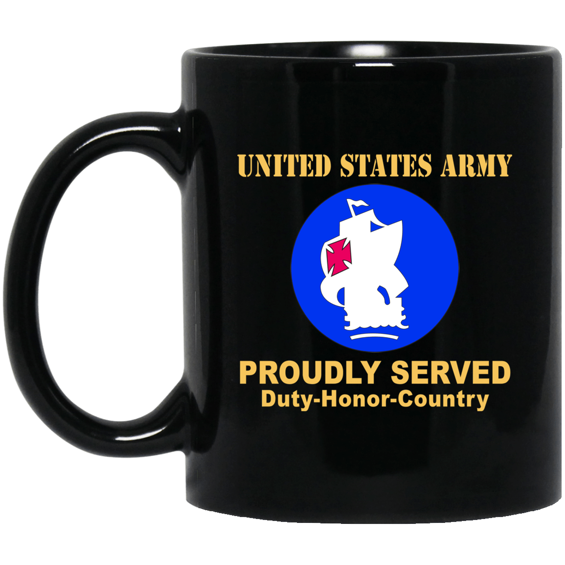 US ARMY SOUTH CSIB- 11 oz - 15 oz Black Mug-Mug-Army-CSIB-Veterans Nation