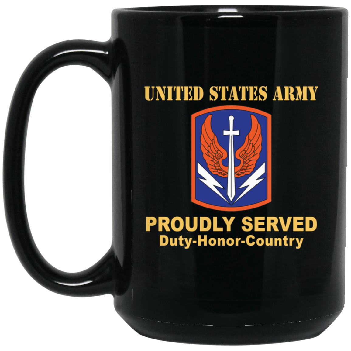 US ARMY 449TH THEATER AVIATION BRIGADE- 11 oz - 15 oz Black Mug-Mug-Army-CSIB-Veterans Nation