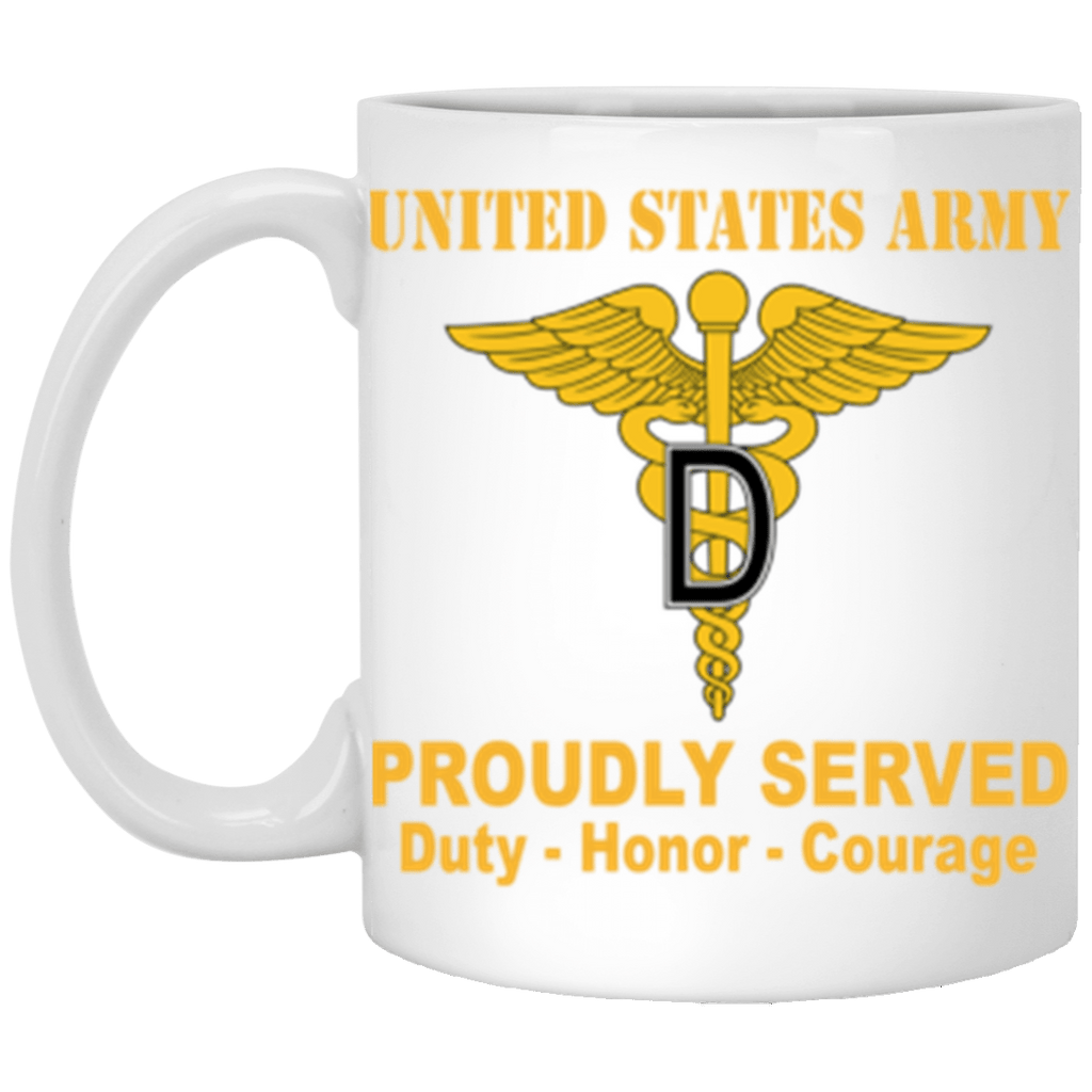 US Army Dental Corps Proudly Served Core Values 11 oz. White Mug-Drinkware-Veterans Nation