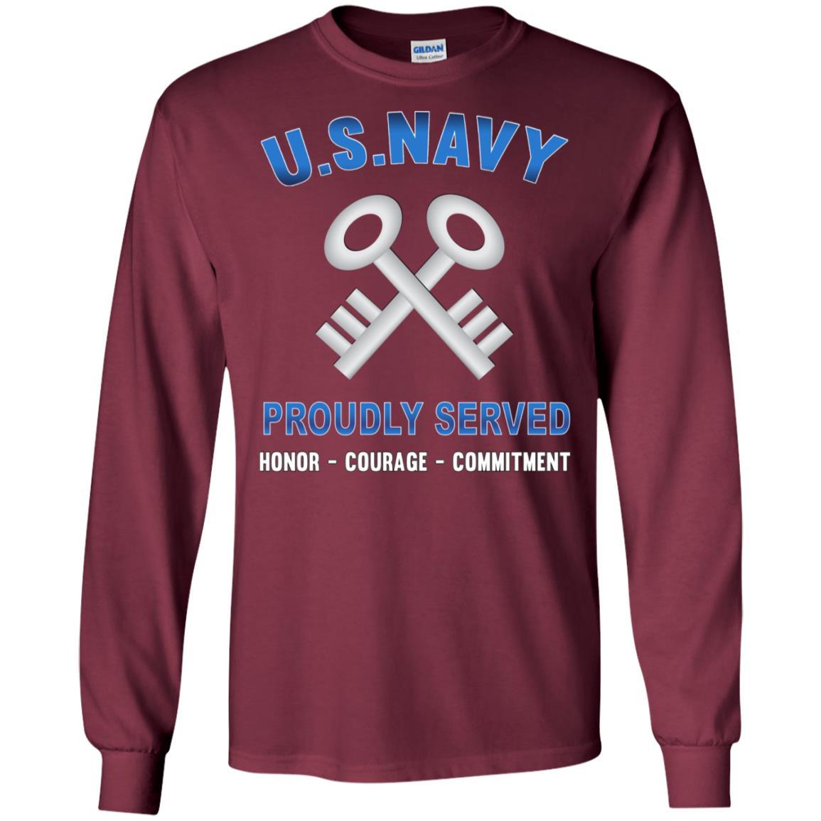 U.S Navy Logistics specialist Navy LS - Proudly Served T-Shirt For Men On Front-TShirt-Navy-Veterans Nation