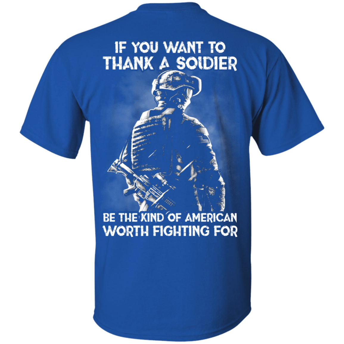 Military T-Shirt "If You Want To Thank A Soldier" - Men Back-TShirt-General-Veterans Nation