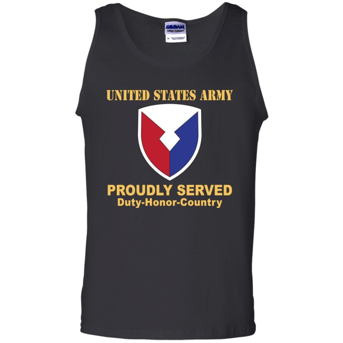 US ARMY CSIB MATERIEL COMMAND- Proudly Served T-Shirt On Front For Men-TShirt-Army-Veterans Nation