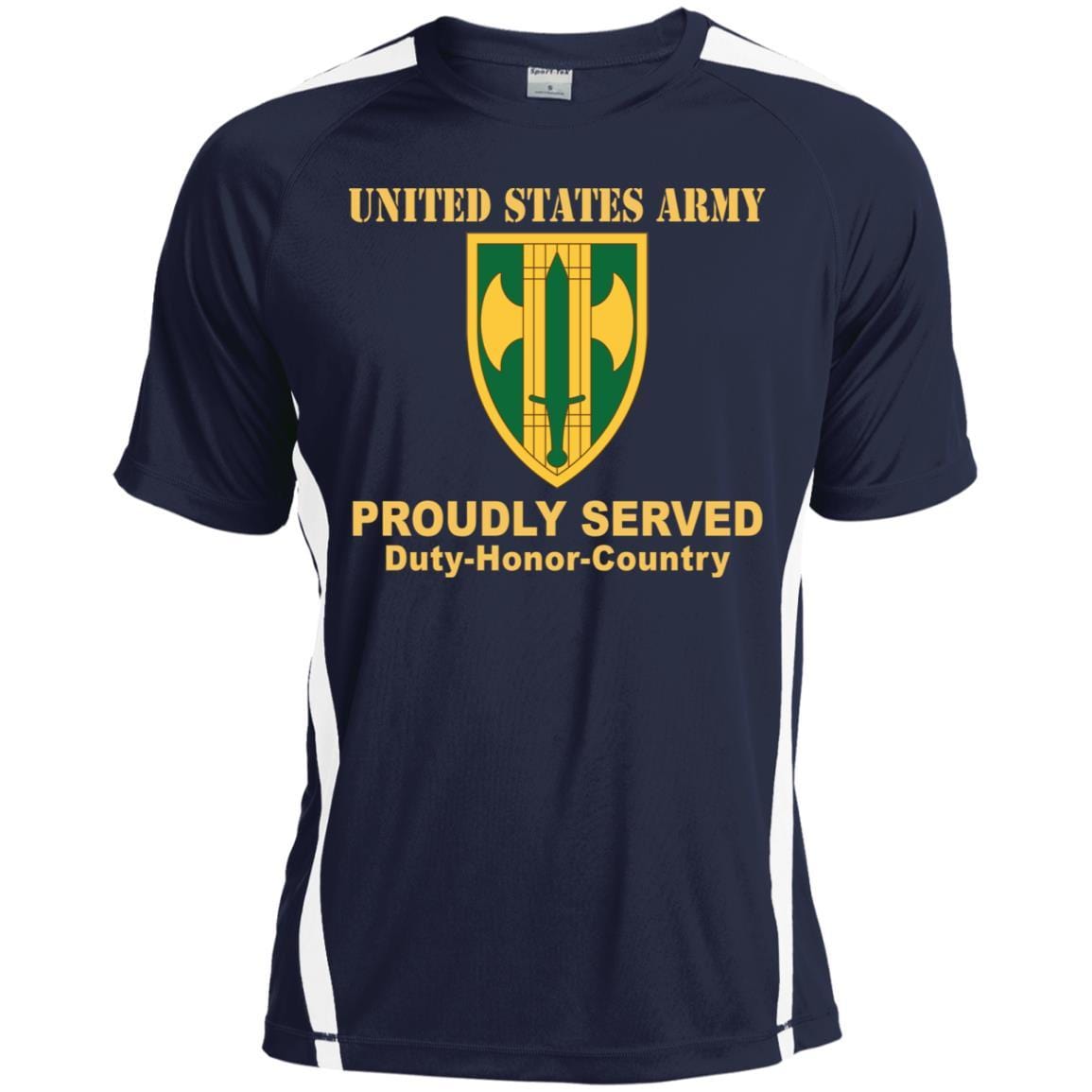 US ARMY 18TH MILITARY POLICE BRIGADE- Proudly Served T-Shirt On Front For Men-TShirt-Army-Veterans Nation