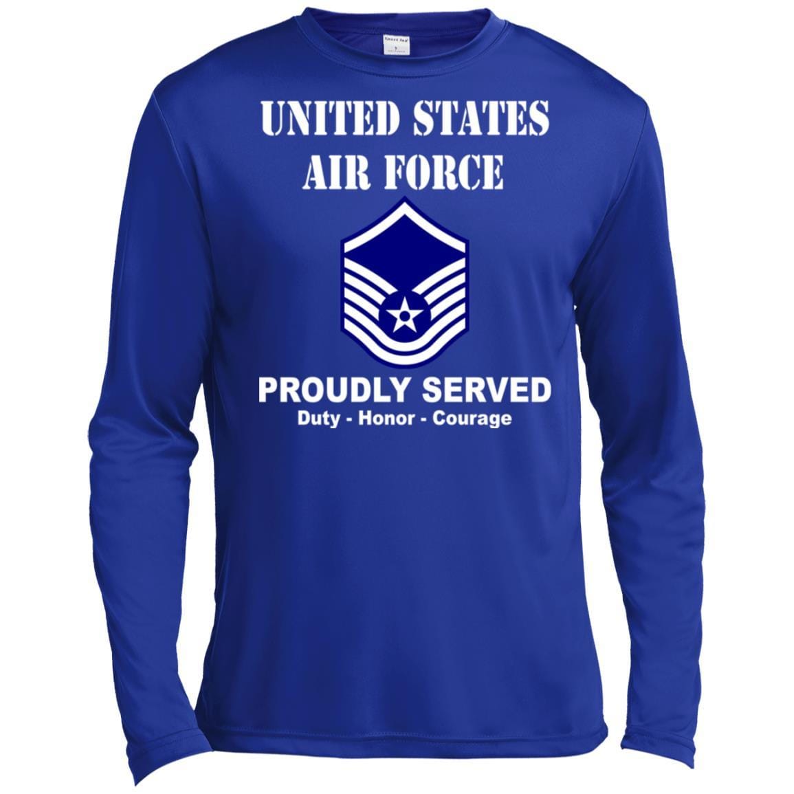 US Air Force E-7 Master Sergeant MSgt E7 Noncommissioned Officer Ranks T shirt Sport-Tek Tall Pullover Hoodie - T-Shirt-TShirt-USAF-Veterans Nation